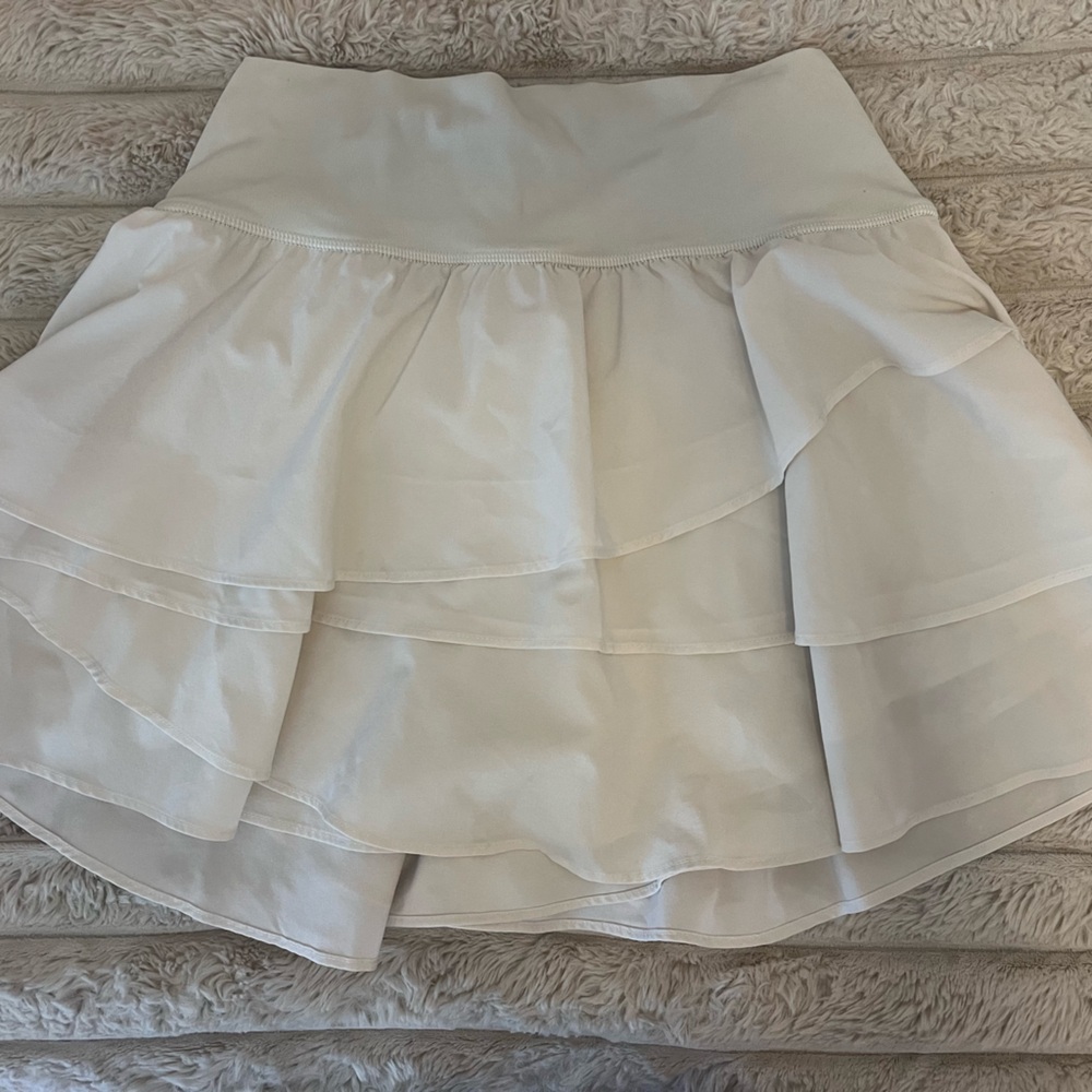 Aerie Cream Skater Skirt